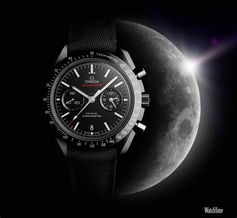 omega moon watch black leather|omega speedmaster moonwatch dark side.